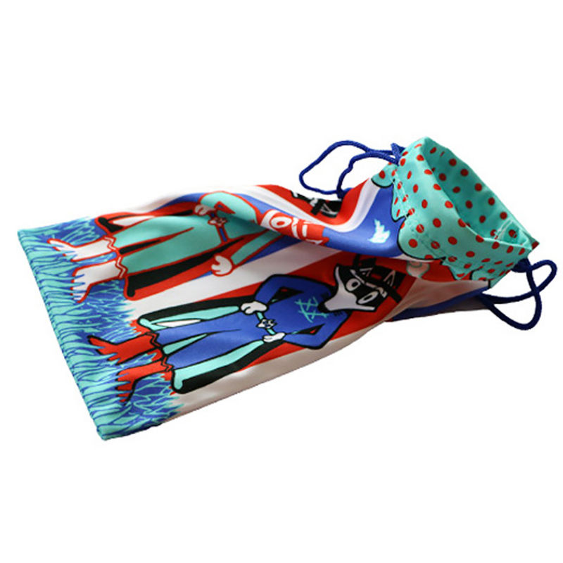 Customized Size Microfiber Glasses Pouch 160-230gsm Goggle Bag For Eyewear Protection
